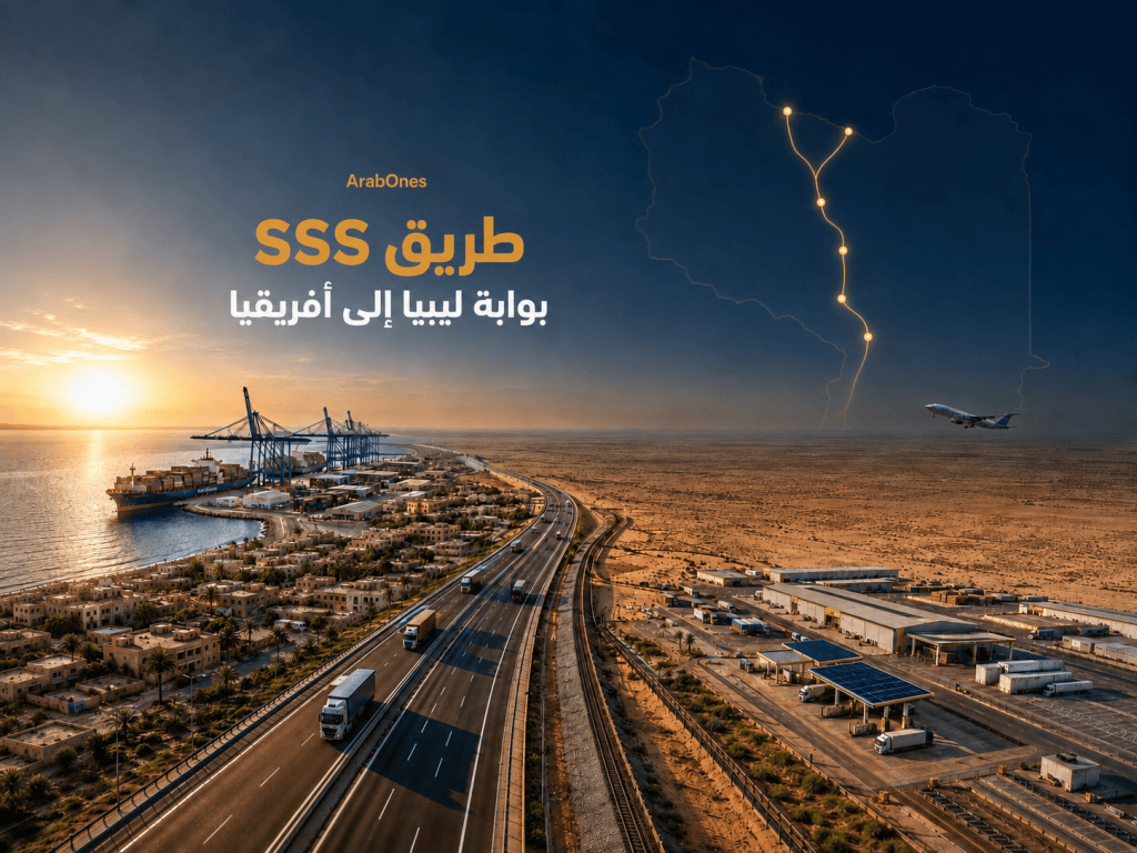 تصور لطريق SSS الرابط بين سرت ومصراتة وهون وسوكنة وسبها والتوامة وصولًا إلى الحدود الأفريقية